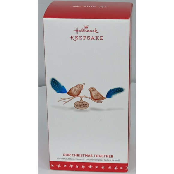 Hallmark Christmas Ornament Love Birds Our Christmas Together 2016 Tom Best - Picture 2 of 9